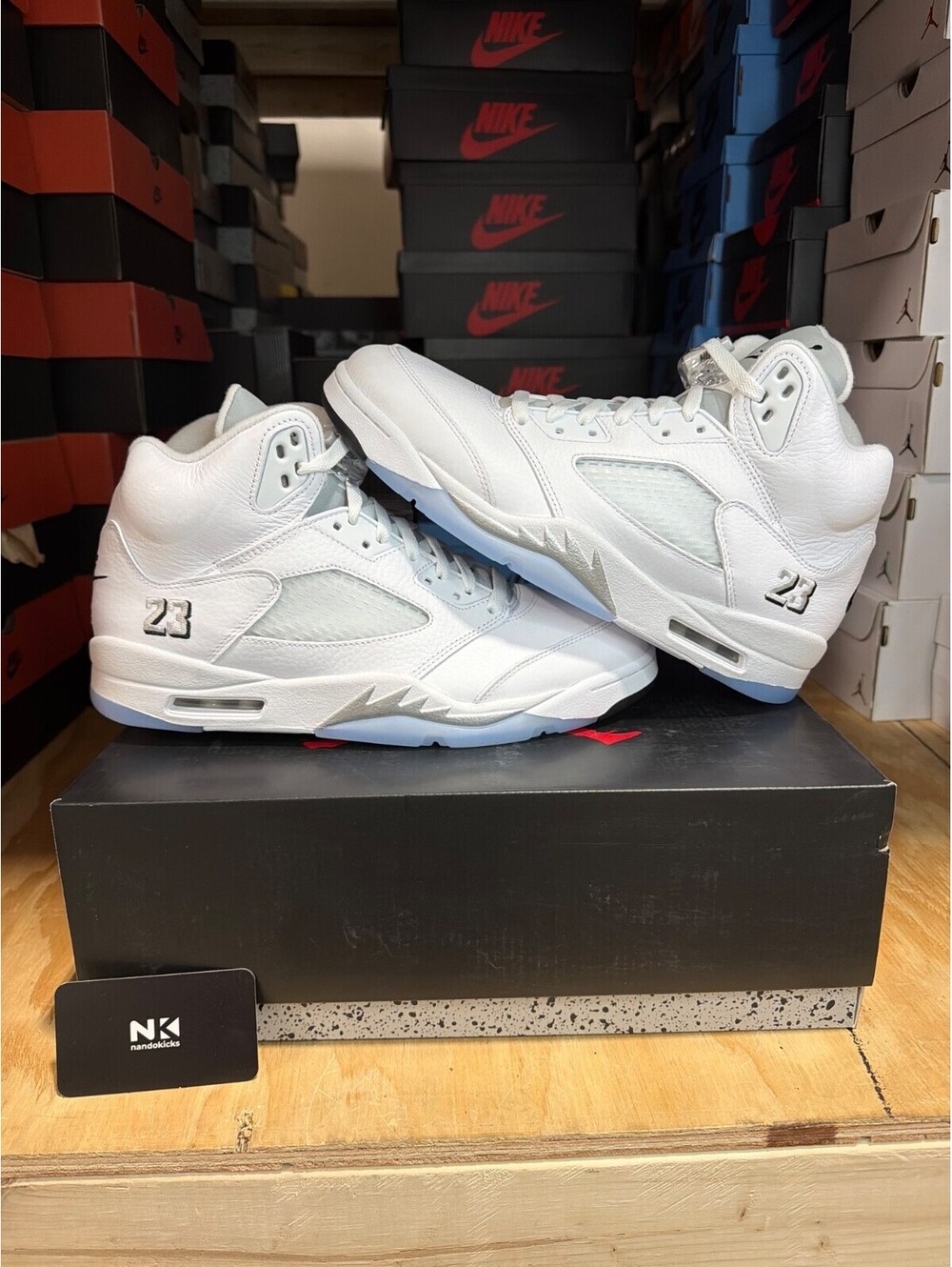 Air Jordan 5 Retro 'White Metallic' 2026 HQ7978-103 BRAND NEW MENS SIZE 11.5 - Picture 4 of 5